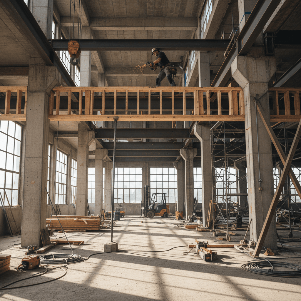 Structural renovation work in progress